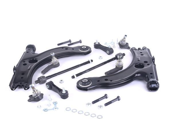 MAPCO 53704/2: Kit bras de suspension Essieu avant gauche, Essieu avant droit, avec kit de vis de fixation, avec bielle/barre de poussée, avec rotule axiale