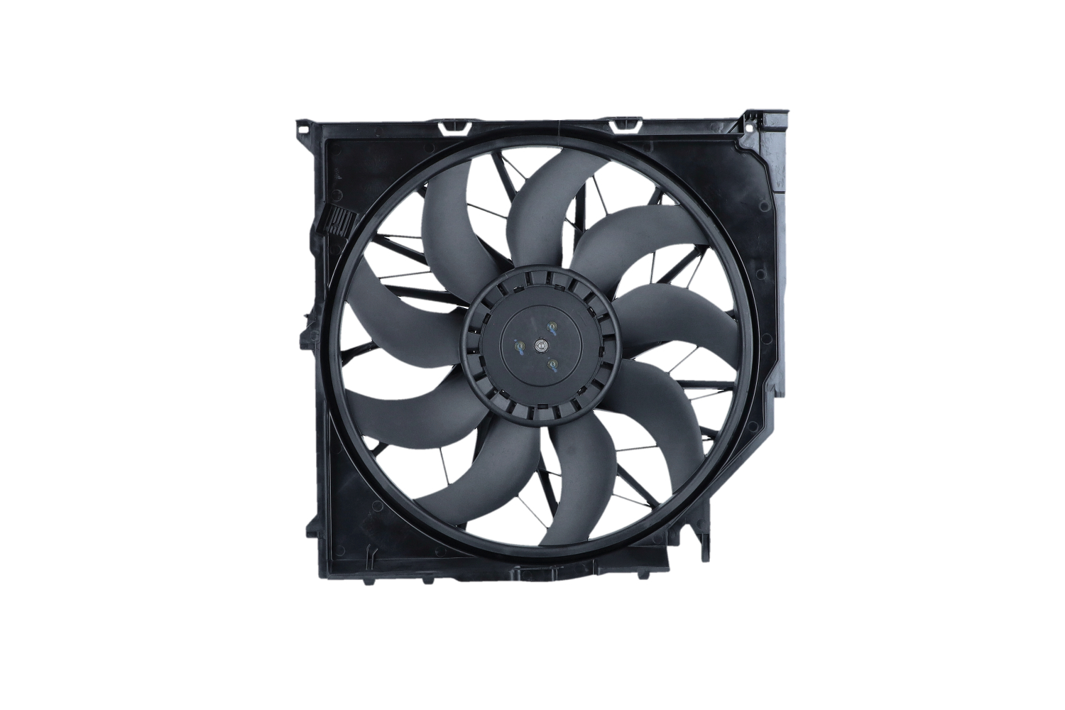 NRF 47672: Kühlerlüfter 494mm, mit Steuergerät, mit Kühlerlüfterrahmen (Zarge), bürstenloser Motor