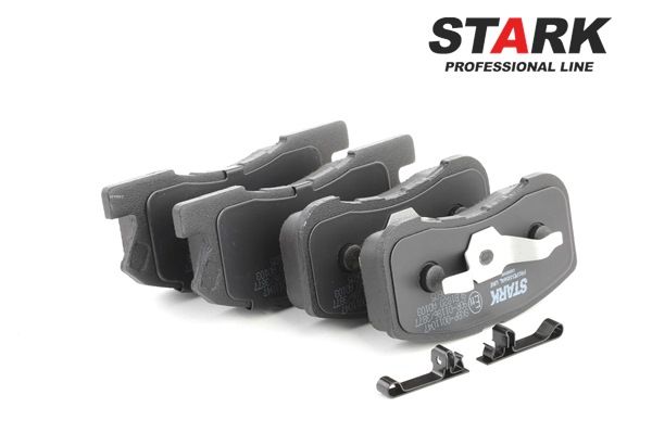 STARK SKBP-0011047: Plaquettes de frein Essieu avant, avec accessoires, avec ressort, avec tôle anti-bruit