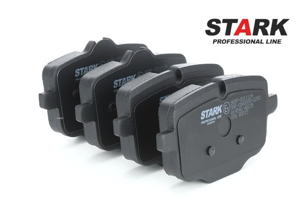 STARK SKBP-0011124: Fékbetét készlet, tárcsafék hátsótengely, Tartozékokkal, féknyereg csavarokkal