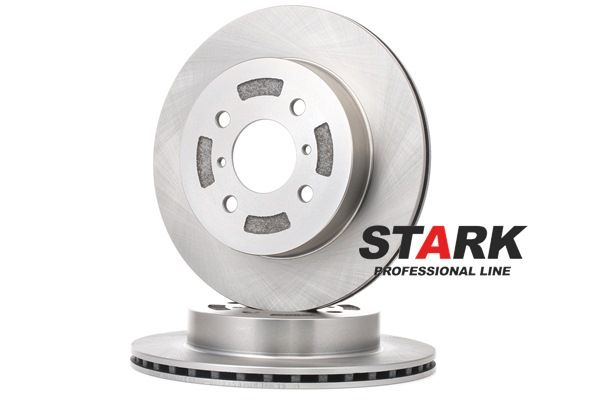 STARK SKBD-0020350: Bromsskiva framaxel, Ø: 256,8mm, ventilerad, Gjutjärn, Ø: 256,8mm, obeskiktad, utan skruvar