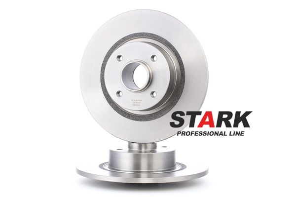 STARK SKBD-0022050: Remschijf Achteras, Ø: 270mm, volledig, Gietijzer, Ø: 270mm, Geen coating, Met wielnaaf