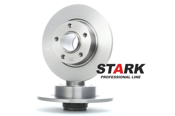 STARK SKBD-0022042: Disco de freno Eje trasero, Ø: 280mm, macizo, Hierro fundido, Ø: 280mm, sin recubrimiento, con buje de rueda