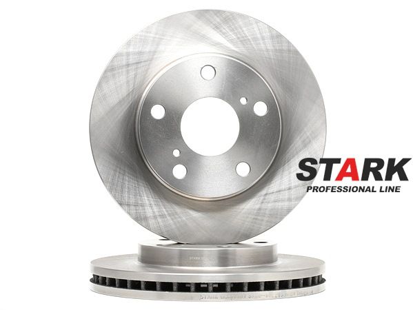 STARK SKBD-0022169: Remschijf Vooras, Ø: 254,8mm, Geventileerd, Gietijzer, Ø: 254,8mm, Geen coating, Zonder schroeven