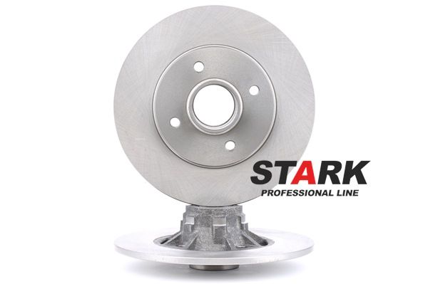 STARK SKBD-0022164: Disco de freno Eje trasero, Ø: 237,6mm, macizo, Hierro fundido, Ø: 237,6mm, sin recubrimiento, sin tornillos
