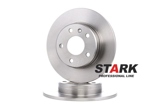 STARK SKBD-0022799: Disco de freno Eje trasero, Ø: 263,9mm, macizo, Hierro fundido, Ø: 263,9mm, sin recubrimiento, sin tornillos