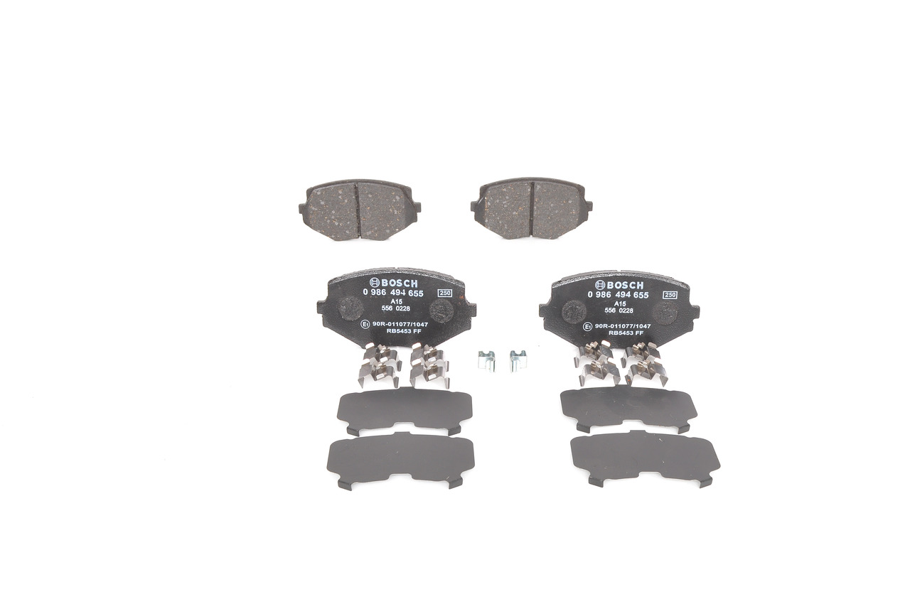 BOSCH 0 986 494 655 Τακάκια φρένων MAZDA MX-5 I (NA) 117 PS Βενζίνη κόστος