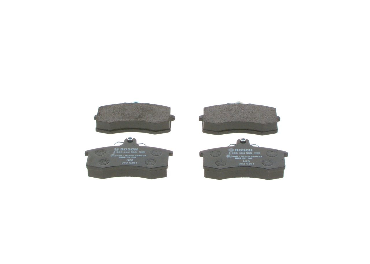 BOSCH 0 986 494 533: Juego de pastillas de freno