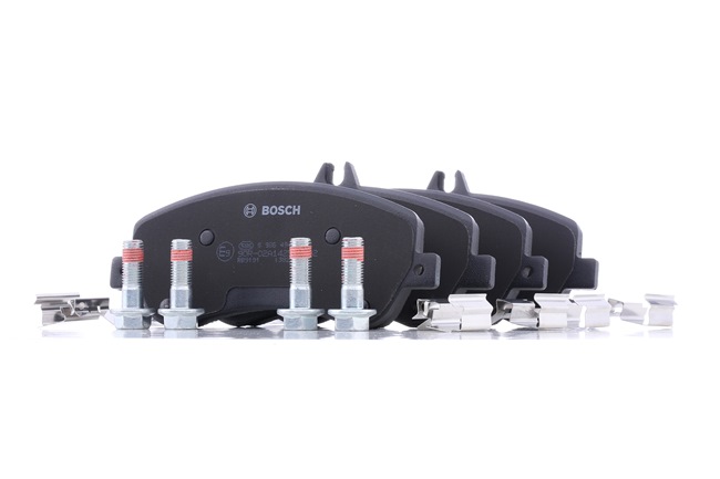 BOSCH 0 986 494 648: Bremsbeläge mit Feder, mit Anti-Quietsch-Blech