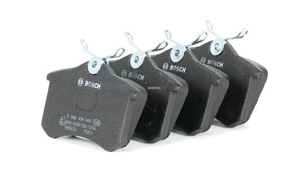 BOSCH 0 986 494 600: Juego de pastillas de freno con muelle, con accesorios, con tornillos