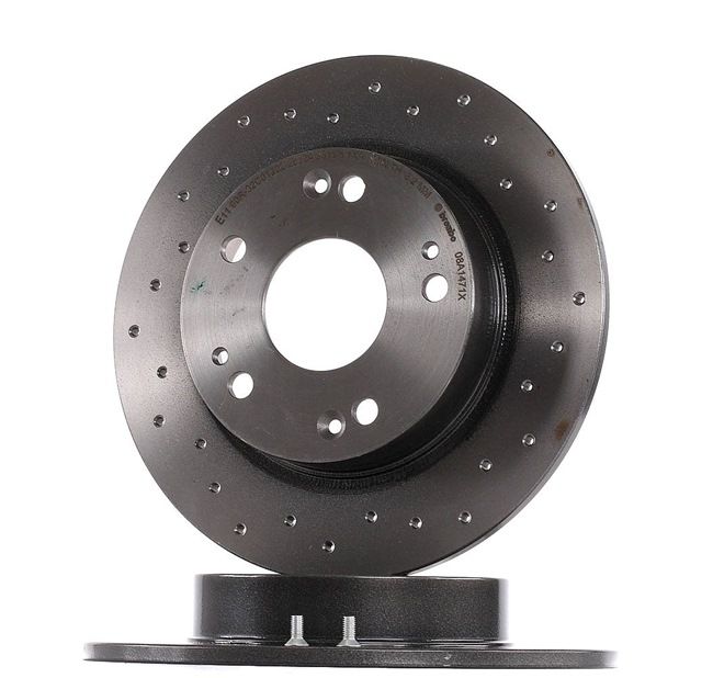 BREMBO 08.A147.1X: Disco de freno Ø: 260mm, macizo, perforado, Ø: 260mm, revestido, con tornillos XTRA LINE