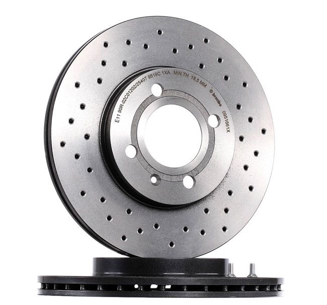 BREMBO XTRA LINE 09.5166.1X Remschijf VOLKSWAGEN PASSAT (3A2, 35I) 170 Pk Benzine kosten