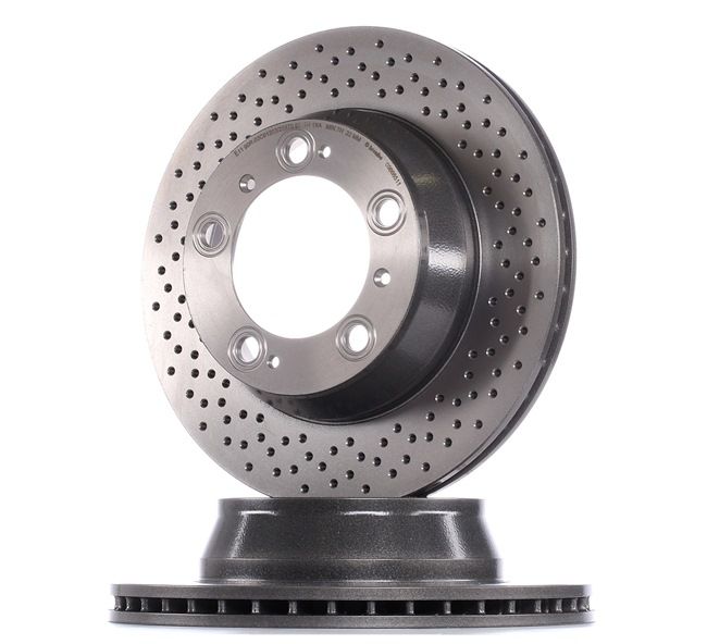 BREMBO 09.6665.11: Disc de frână Ř: 299mm, perforat/ventilat interior, Ř: 299mm, acoperit (cu un strat protector), cu suruburi COATED DISC LINE