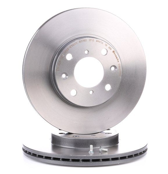 BREMBO 09.A271.11: Bromsskiva Ø: 252mm, ventilerad invändigt, Ø: 252mm, belagd, med skruvar COATED DISC LINE