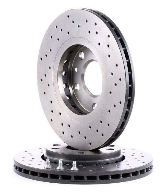 BREMBO 09.A727.1X: Bremžu diski Ø: 280mm, ar caurumiem/iekš. vent., Ø: 280mm, pārklāts, ar skrūvēm XTRA LINE