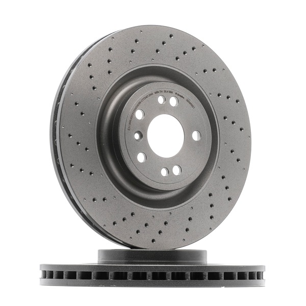 BREMBO 09.A958.21: Disc de frână Ř: 350mm, perforat/ventilat interior, Ř: 350mm, acoperit (cu un strat protector), cu suruburi COATED DISC LINE