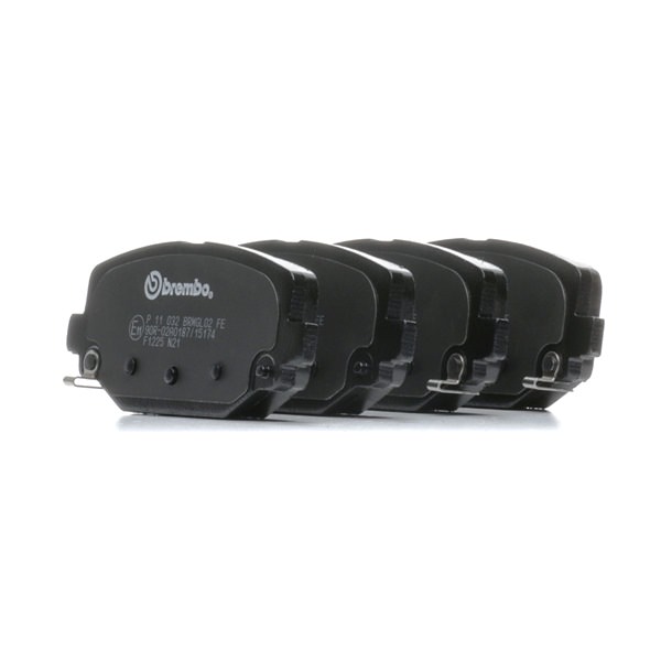 BREMBO P 11 032: Klocki hamulcowe PRIME LINE z dodatkami, z zamkiem, z podkładką wytłumiającą