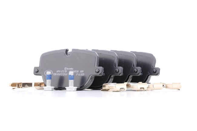 BREMBO P 44 025: Remblokken PRIME LINE Met toebehoren, Met remzadelschroef, Met anti-kreukplaat