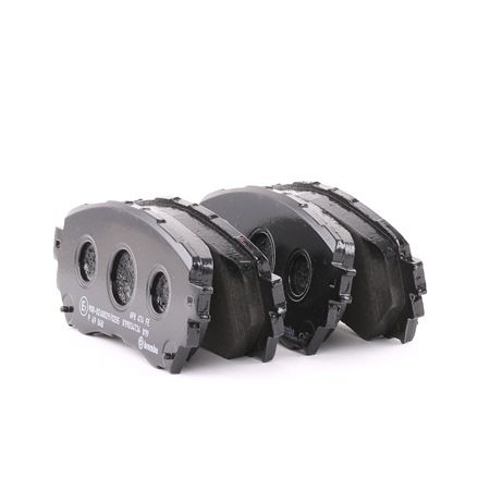 BREMBO P 49 048: Sada brzdových destiček, kotoučová brzda PRIME LINE s příslušenstvím, s Kolbenclipem, s krycím plechem