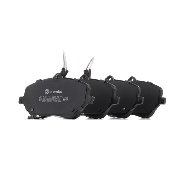 BREMBO P 61 119: Plăcuțe de frână PRIME LINE cu acceasorii, cu suruburi etrier, cu tabla anti scartait