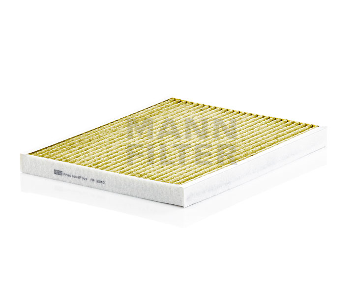 MANN-FILTER FP 2243 Innenraumfilter Aktivkohlefilter mit Polyphenol, mit antibakterieller Wirkung, Feinstaubfilter (PM 2.5), mit fungizider Wirkung, Aktivkohlefilter, FreciousPlus