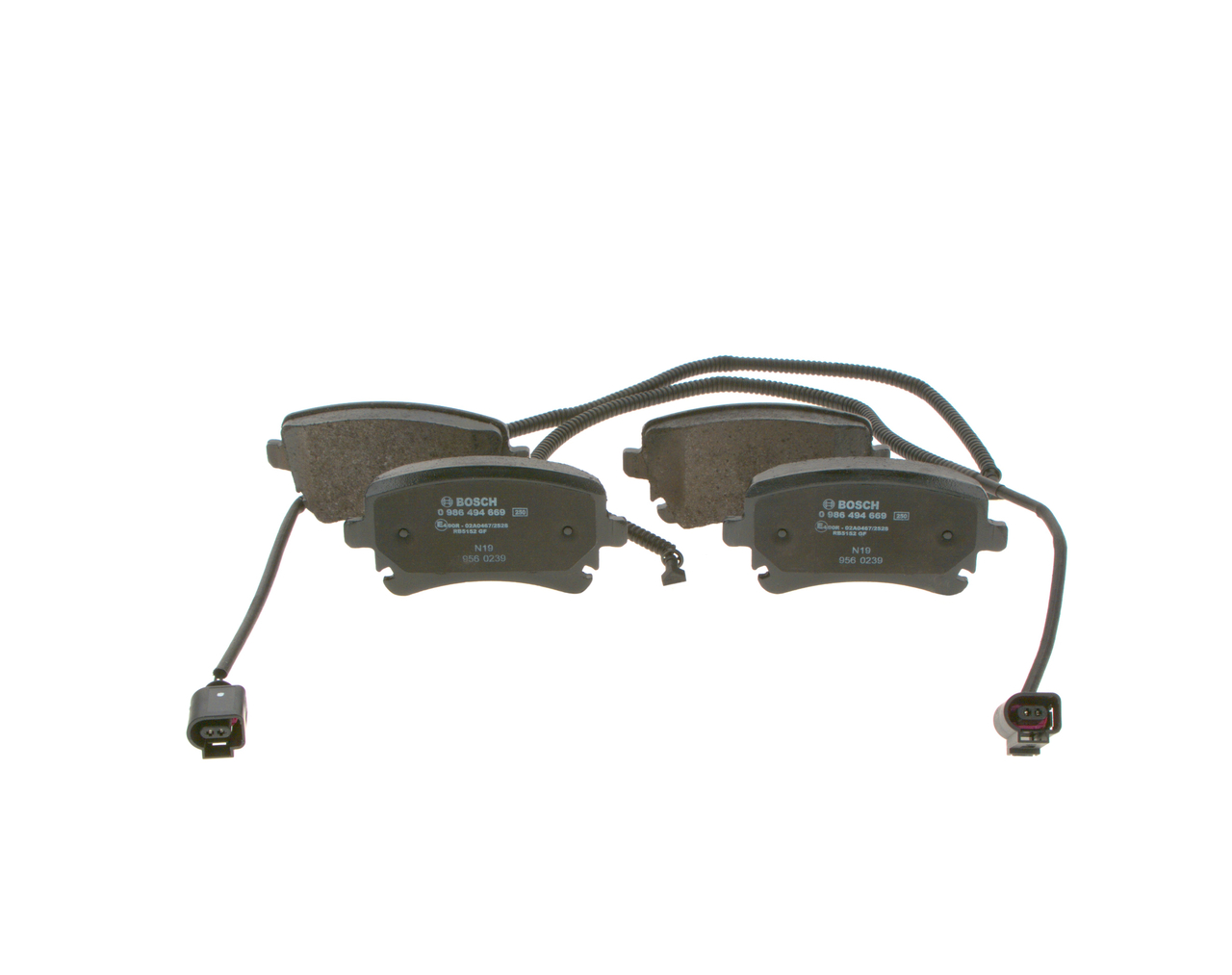 BOSCH 0 986 494 669 Bremseklodser VW Phaeton (3D1, 3D2, 3D3, 3D4, 3D6, 3D7, 3D8, 3D9) 335 HK Benzin hvad koster