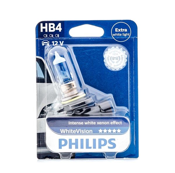 PHILIPS 9006WHVB1: Λυχνία, μεγάλα φώτα WhiteVision 12V, 51W, HB4