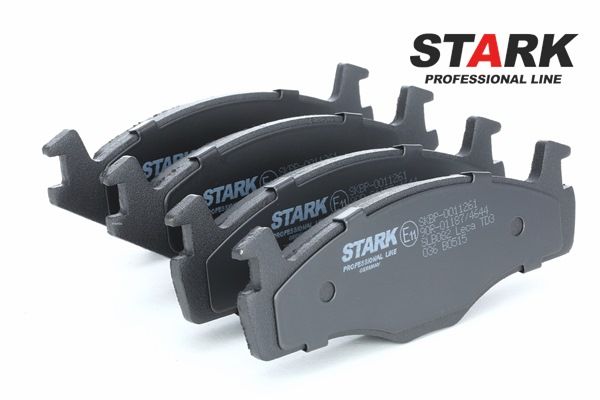 STARK SKBP-0011261: Sada brzdových destiček, kotoučová brzda přední osa, s krycím plechem