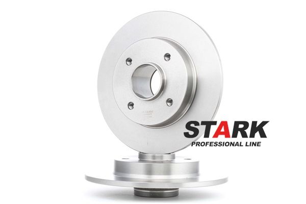 STARK SKBD-0022806: Brzdový kotouč Zadní náprava, R: 248,9mm, plný, Litina, R: 248,9mm, nepotažený (bez vrstvy), s nábojem kola