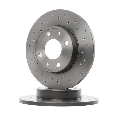 BREMBO 08.5085.31: Brzdový kotouč R: 240mm, plný, děrovaný, R: 240mm, nátěr, se šrouby COATED DISC LINE