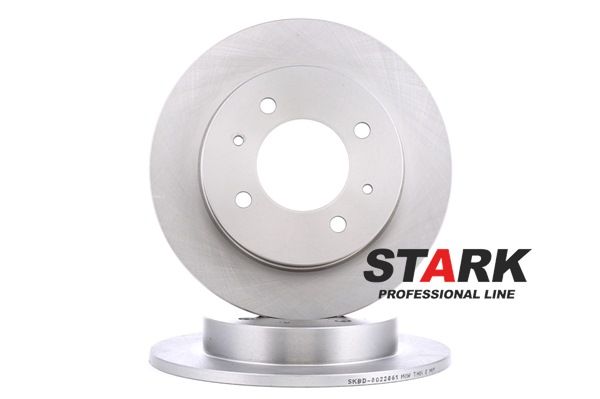 STARK SKBD-0022861: Brzdový kotúč Zadna naprava, Ø: 258mm, plný, Liatina, Ø: 258mm, nepotiahnutý, bez skrutiek