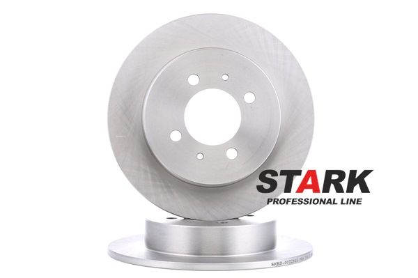 STARK SKBD-0022932: Disco de freno Eje trasero, Ø: 258mm, macizo, Hierro fundido, Ø: 258mm, sin recubrimiento, sin tornillos