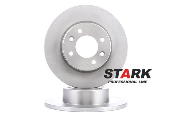 STARK SKBD-0023077: Brzdový kotouč Zadní náprava, R: 253,7mm, plný, Litina, R: 253,7mm, nepotažený (bez vrstvy), bez šroubu