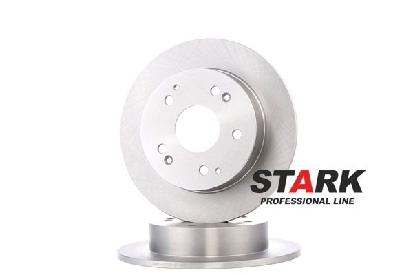STARK SKBD-0023125: Disco de freno Eje trasero, Ø: 259,2mm, macizo, Hierro fundido, Ø: 259,2mm, sin recubrimiento, sin tornillos