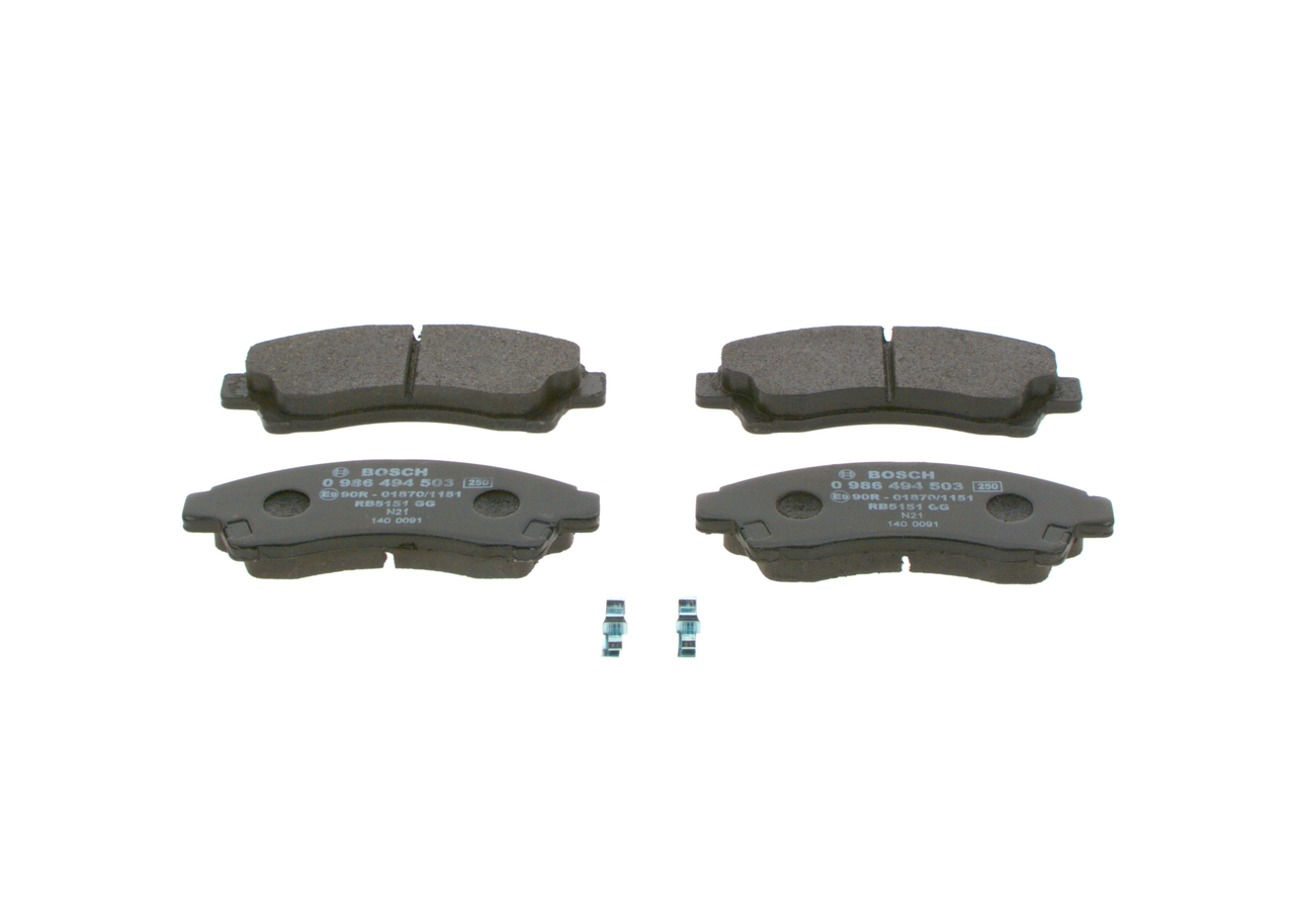 BOSCH 0 986 494 503 Remblokken MAZDA B-serie Flatbed Vrachtwagen/Chassis (UF) 87 Pk Diesel kosten