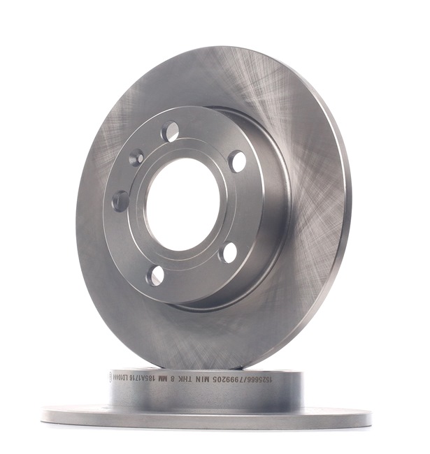 RIDEX 82B0038: Disque de frein Essieu arrière, Ø: 244,9mm, plein, Fonte, Ø: 244,9mm, nu/non protégé/non plastifié, sans vis/boulons