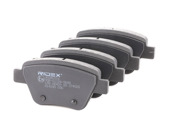 RIDEX 402B0316: Piduriklotsid Tagasild