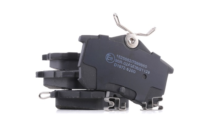 RIDEX 402B0174: Juego de pastillas de freno Eje trasero, con accesorios, Chapa antichirridos