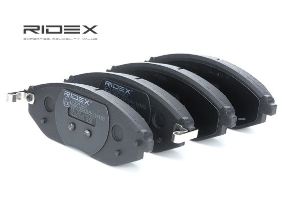 RIDEX 402B0381 Комплект спирачно феродо, дискови спирачки CHEVROLET SPARK (M300) 57 K.C. дизел цена