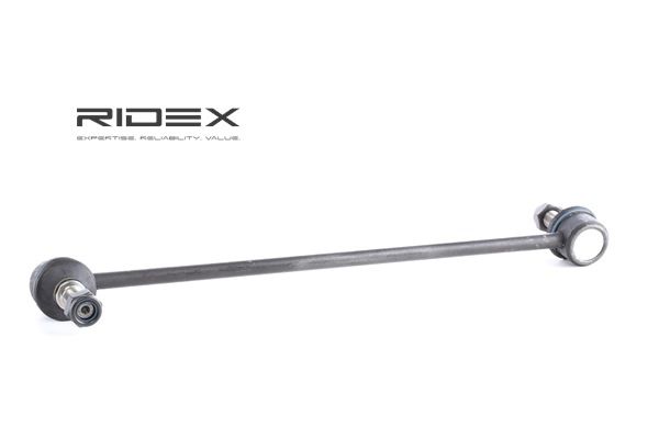 RIDEX 3229S0149: Drążek / wspornik, stabilizator z prawej, Oś przednia, 341[mm], Stal
