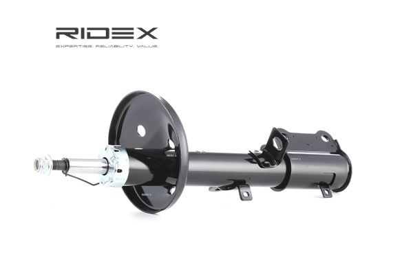 RIDEX 854S0721: Stoßdämpfer links, Hinterachse links, Gasdruck, Federbein, Dämpfer mit Zuganschlagfeder