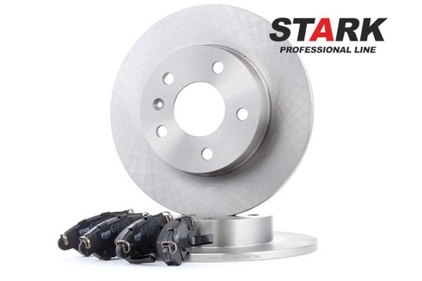STARK SKBK-1090021: Kit de discos de freno y pastillas Eje trasero, Ø: 264mm, macizo