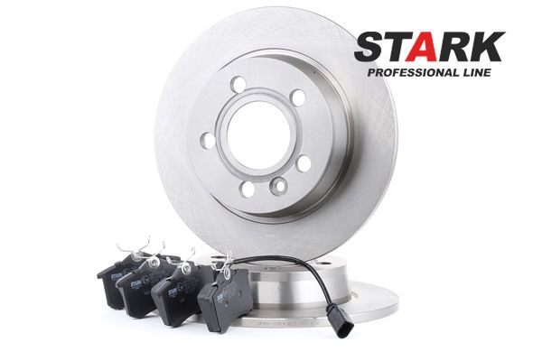 STARK SKBK-1090037: Kit de discos de freno y pastillas Eje trasero, Ø: 268mm, macizo