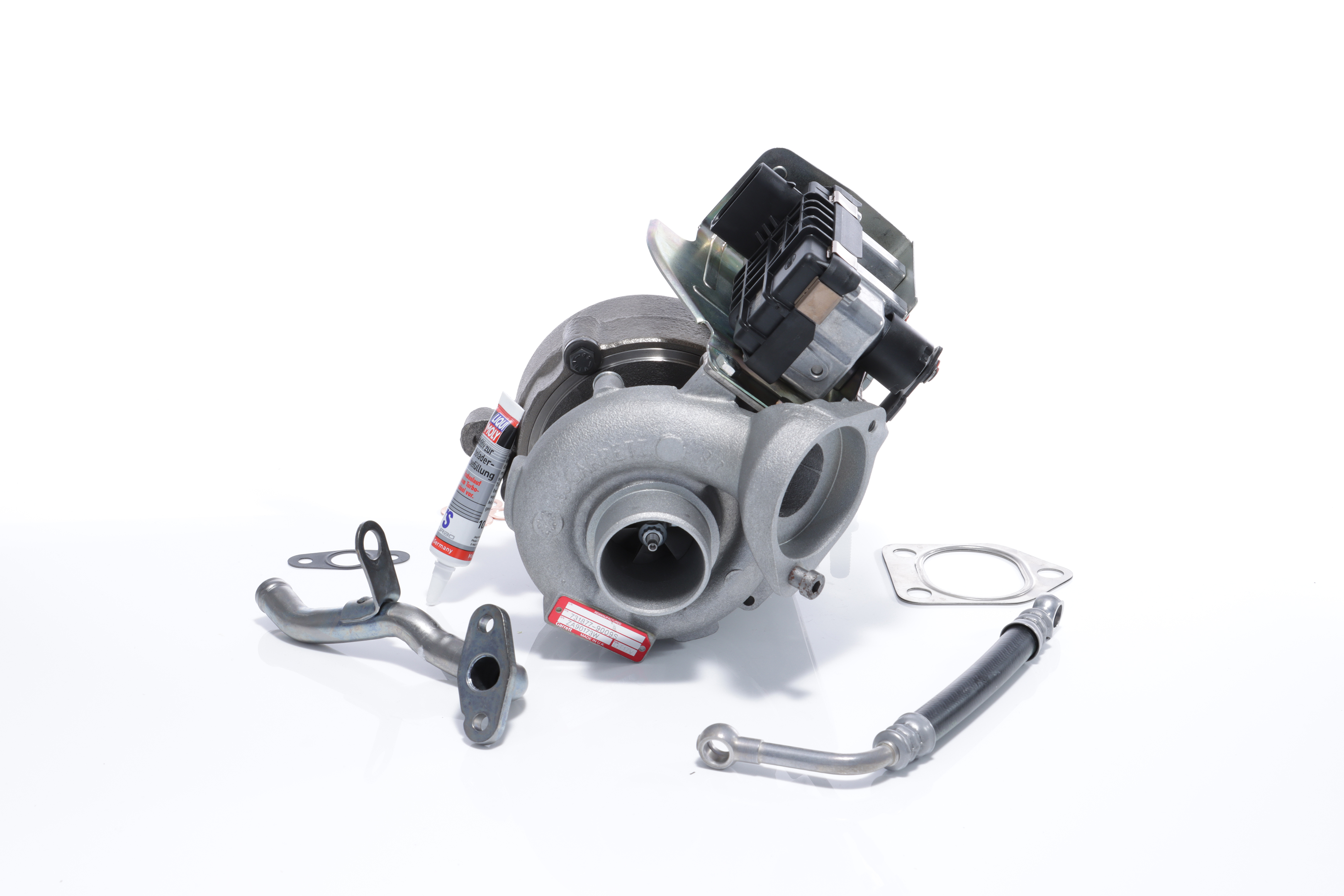 BTS TURBO T981053BL: Turbolader mit Anbau-/Befestigungsmaterial, mit Ölzulaufleitung, mit Ölablaufleitung