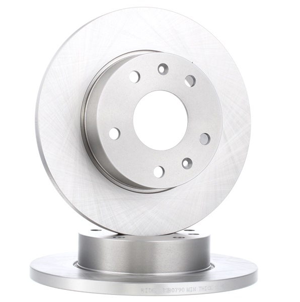 RIDEX 82B0790: Disc de frână punte fata, Ř: 262mm, plin, Fonta, Ř: 262mm, netratat, fara suruburi
