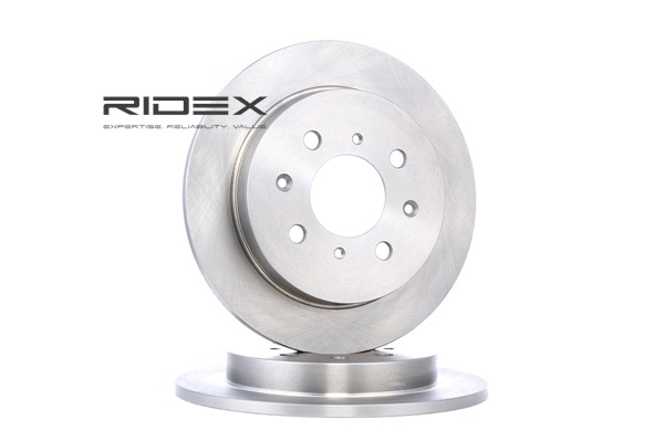 RIDEX 82B0535: Disco de freno Eje trasero, Ø: 238,8mm, macizo, Hierro fundido, Ø: 238,8mm, sin recubrimiento, sin tornillos