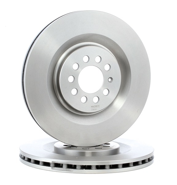 RIDEX 82B0781: Disco de freno Eje delantero, Ø: 322,8mm, ventilado, Hierro fundido, Ø: 322,8mm, sin recubrimiento, sin tornillos