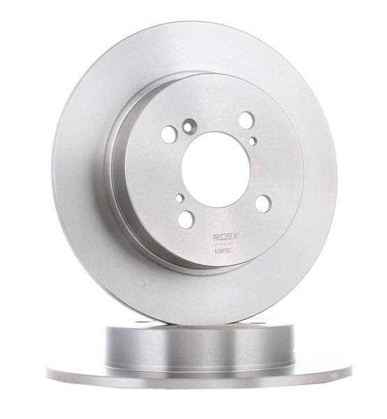 RIDEX 82B0902: Bremsscheibe Hinterachse, Ø: 259,2mm, voll, Gusseisen, Ø: 259,2mm, unbeschichtet, ohne Schrauben