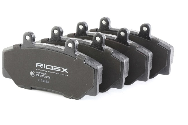 RIDEX 402B0665: Fékbetét készlet, tárcsafék elsőtengely, Tartozékokkal