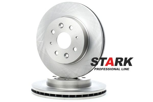STARK SKBD-0023165: Féktárcsa elsőtengely, Ø: 253,6mm, Szellőztetett, Öntöttvas, Ø: 253,6mm, bevonat nélküli, csavarok nélkül